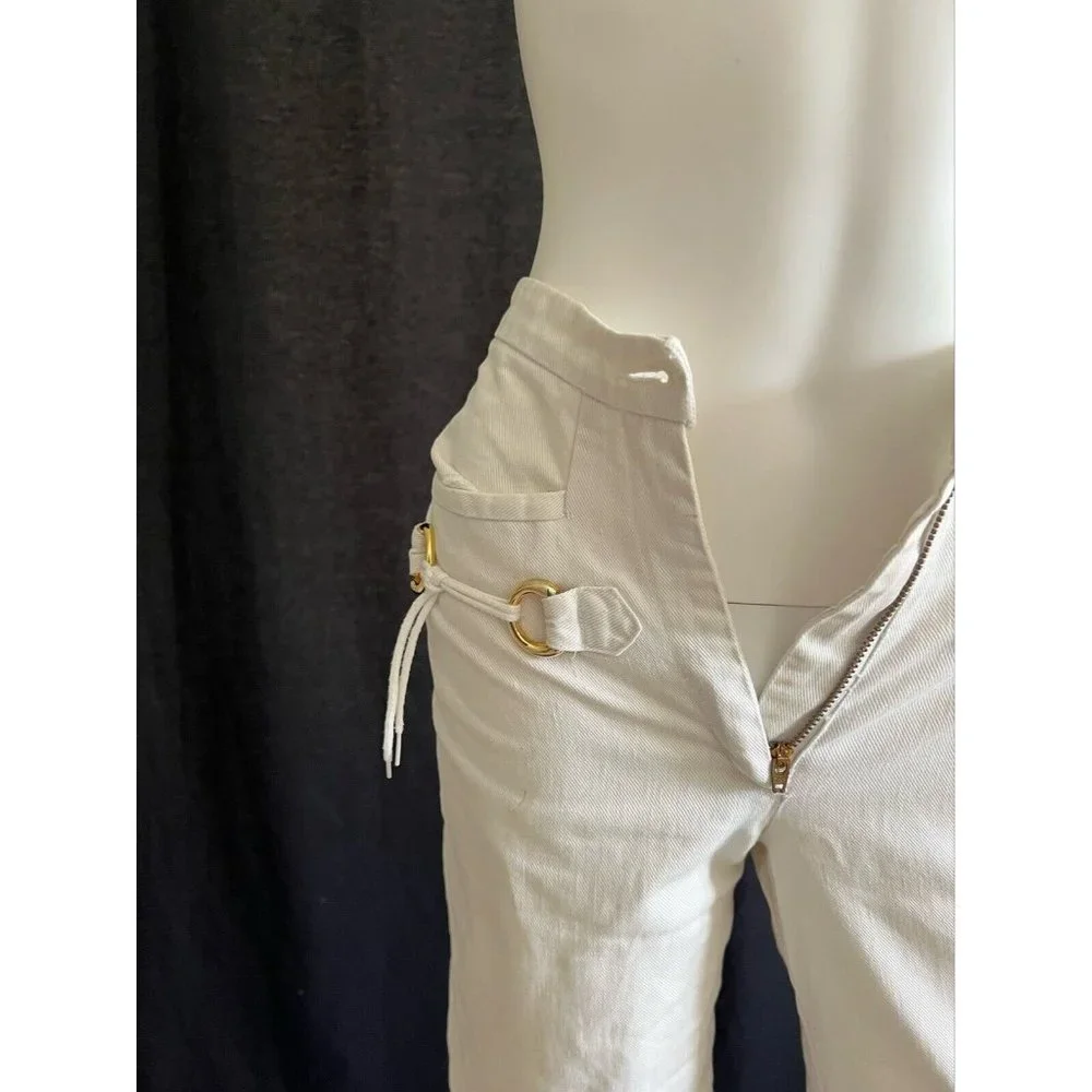Gucci Women's Vintage Short Pant Elegant White Pockets XS - Picture 6 of 12